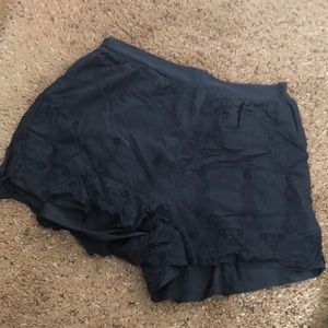 LC Lauren Conrad Navy High-Waisted Shorts🍒